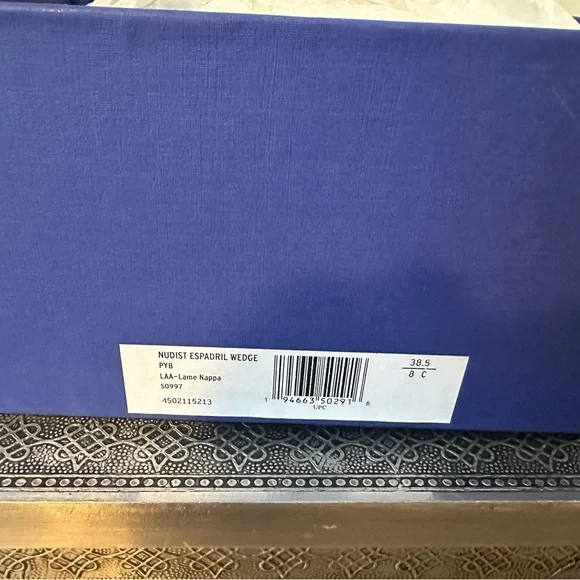 Stuart Weitzman Metallic Gold Espadrille Wedges - Picture 5 of 5